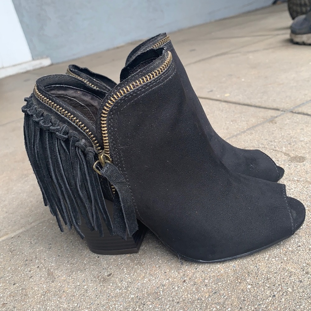 Call it Spring black booties